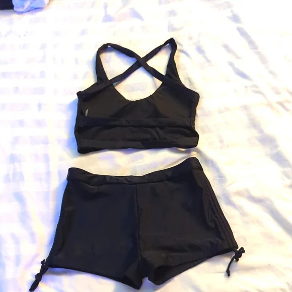 Criss cross back two piece bathing suit -Shein size M - Picture 2 of 2